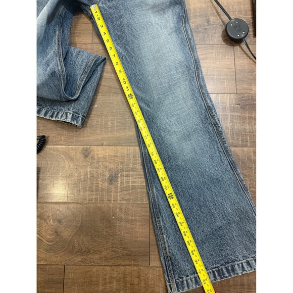 Silver Jeans Co Womens Denim Bell Bottom Overalls Size 13 33 Blue Wide Leg - Picture 8 of 9